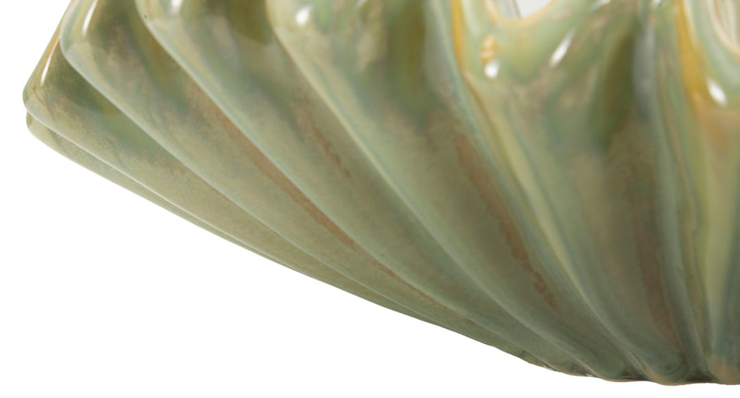 Grøn fad i keramik ø40