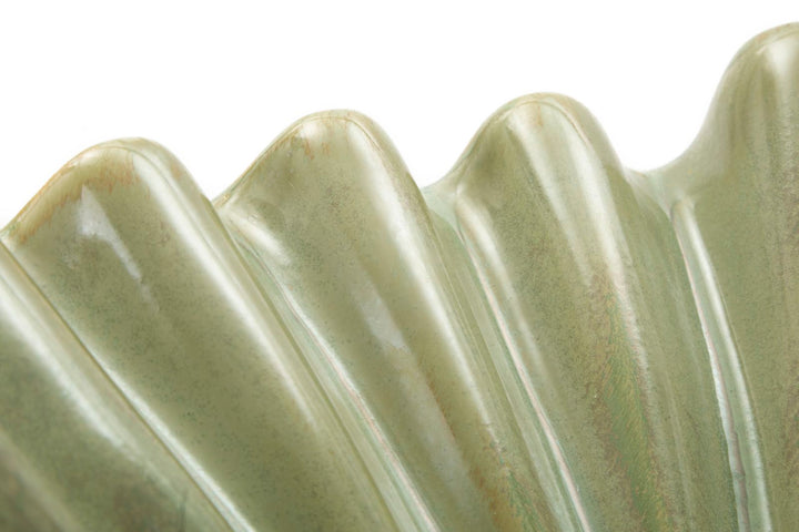 Moderne grøn fad i keramik  – 33x14x5 cm