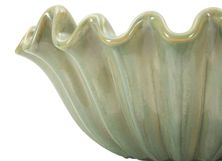 Moderne grøn fad i keramik  – 33x14x5 cm