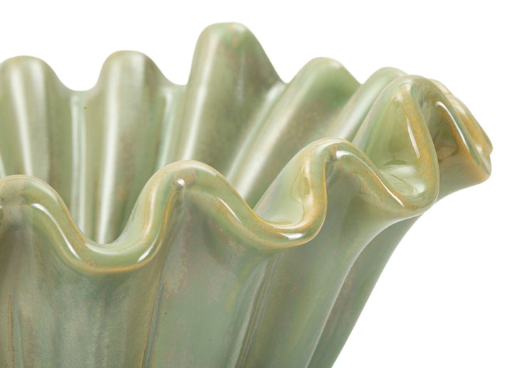 Moderne grøn fad i keramik  – 33x14x5 cm