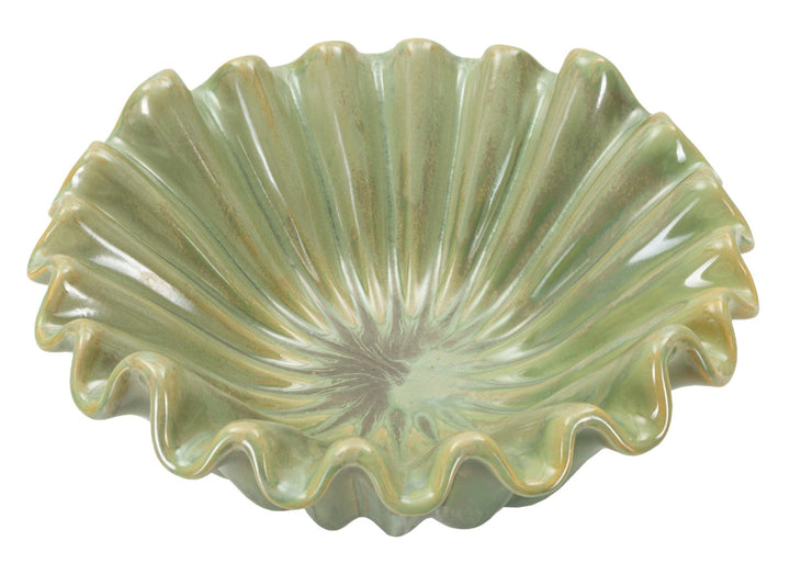 Moderne grøn fad i keramik  – 33x14x5 cm