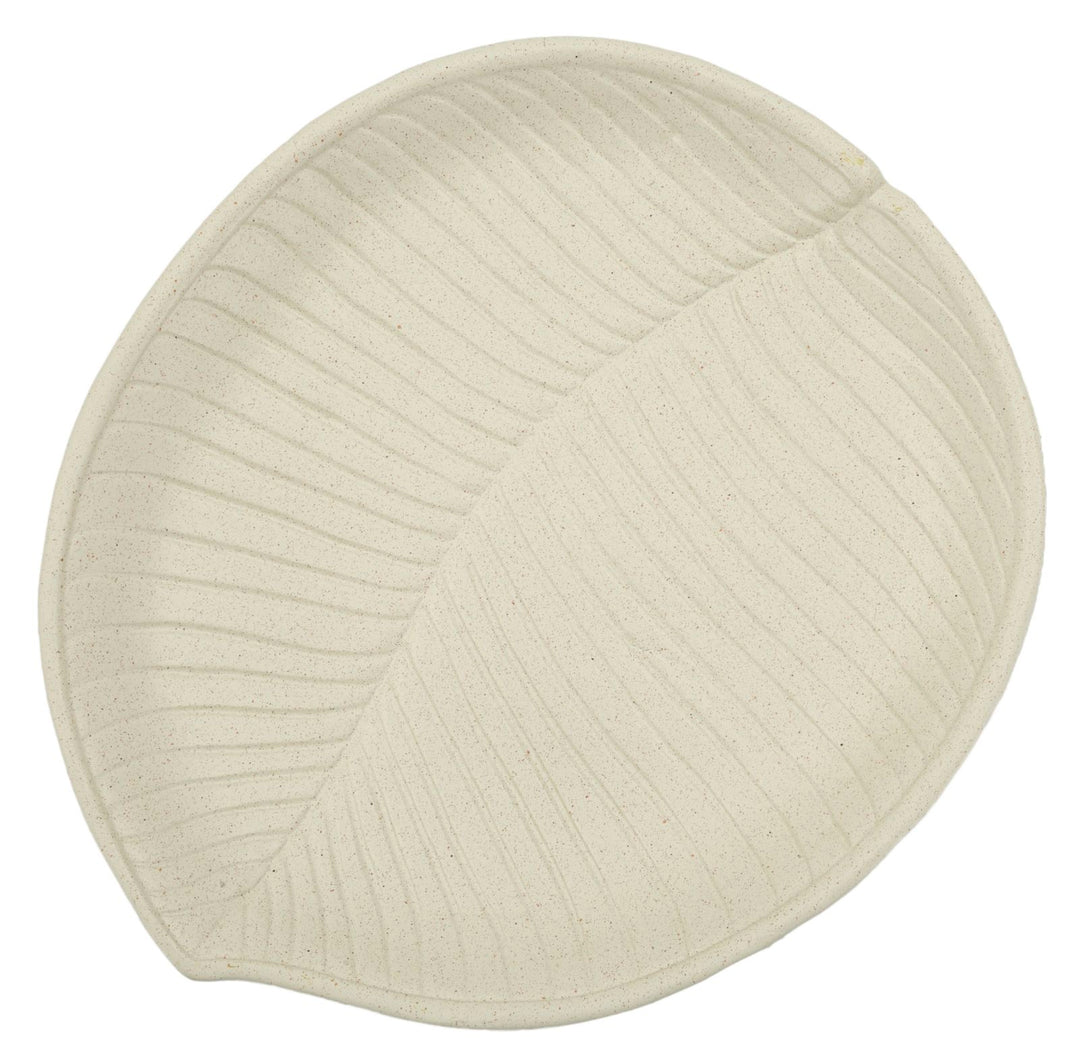 Bakke i creme af polyresin – 33x29x4 cm