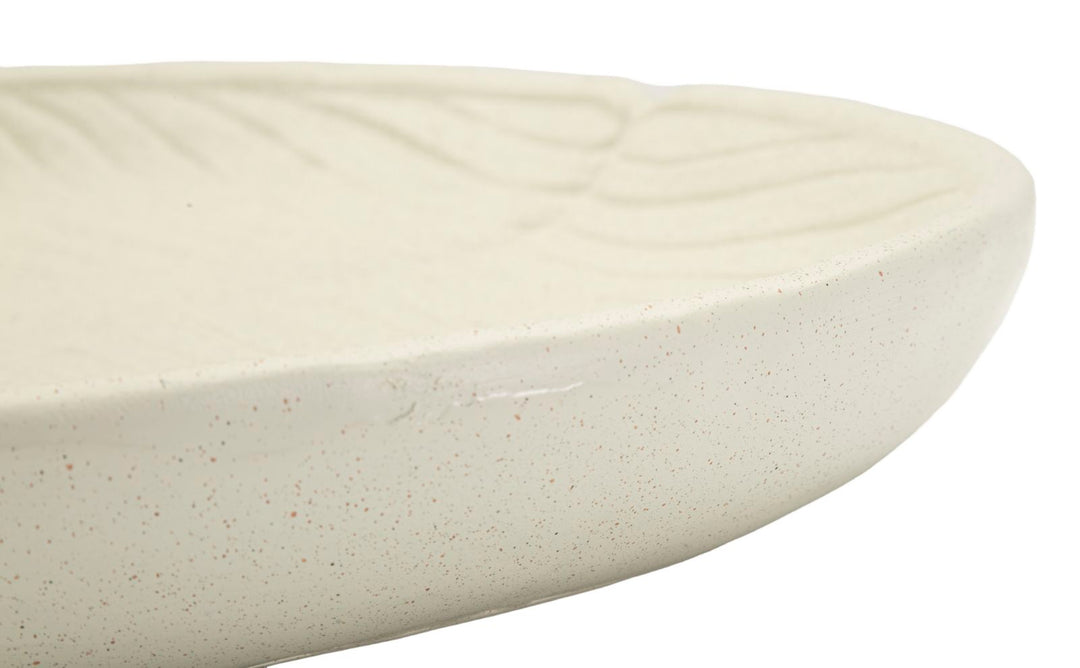 Bakke i creme af polyresin – 33x29x4 cm