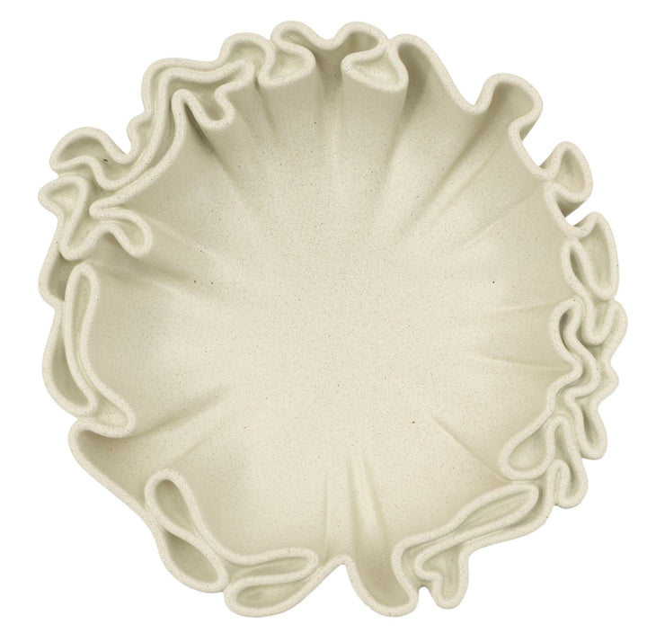 Fad, cremefarvet i polyresin  – 40x5x38 5x9x5 cm