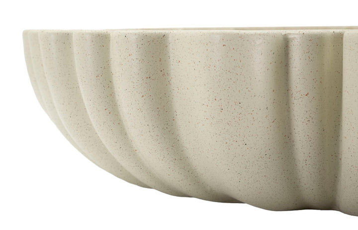 Fad, cremefarvet i polyresin  – 40x5x38 5x9x5 cm