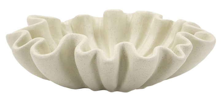 Fad, cremefarvet i polyresin – 31x9 cm