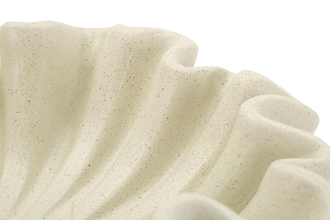 Fad, cremefarvet i polyresin – 31x9 cm