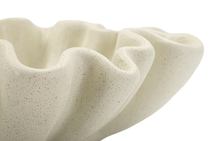 Fad, cremefarvet i polyresin – 31x9 cm