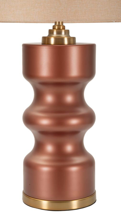 Glam bordlampe i guldfarve, glas, metal og stof – 40x5x69 cm