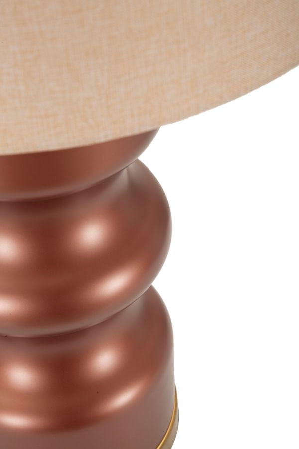 Glam bordlampe i guldfarve, glas, metal og stof – 40x5x69 cm