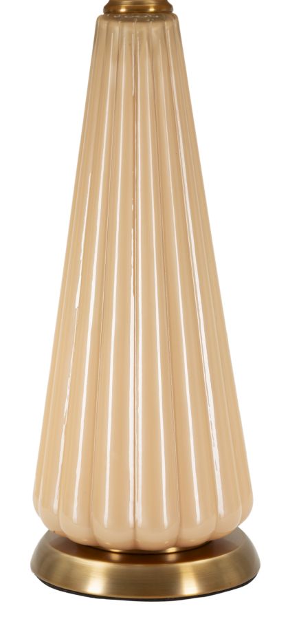 Glam bordlampe i guldfarve, glas, metal og stof – 36x5x68 cm