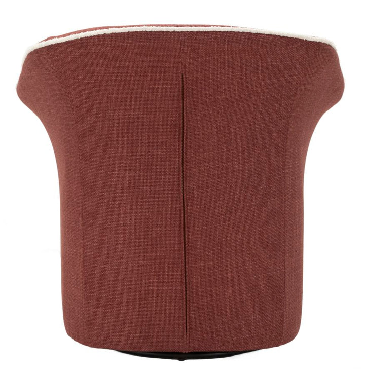 Lænetol i bordeaux rød, polyester – 70x72x75, 44x5 cm