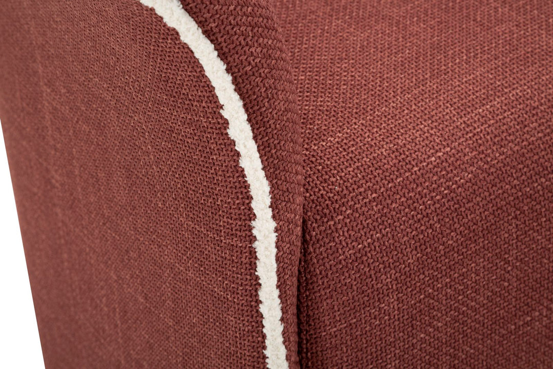 Lænetol i bordeaux rød, polyester – 70x72x75, 44x5 cm