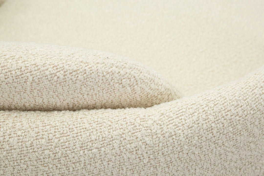 Lænetol i creme, polyester – 70x72x75, 44x5 cm