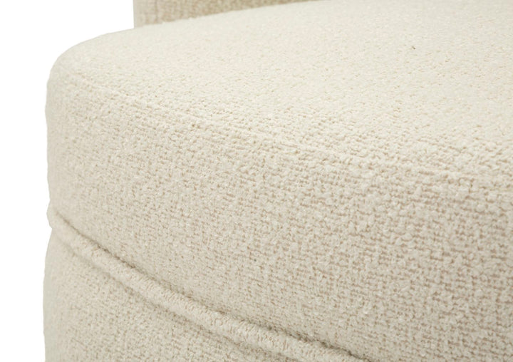 Lænetol i creme, polyester – 70x72x75, 44x5 cm