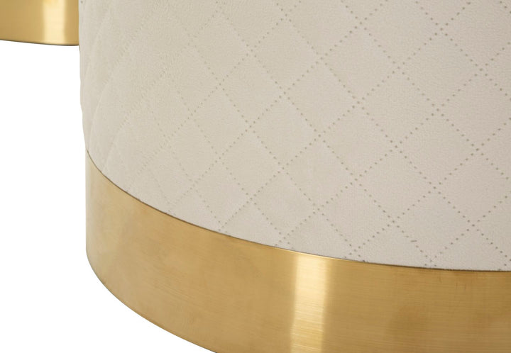 Glam sideborde i guldfarve, fyrretræ, mdf og metal