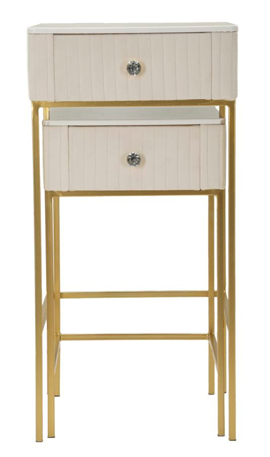 Glam bord i fyrretræ, mdf og metal – 45x90 40x70 cm