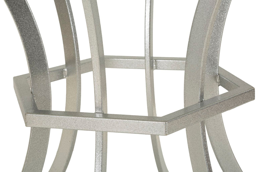 Glam bord i hvid, jern og marmor  – 100x76x5 cm