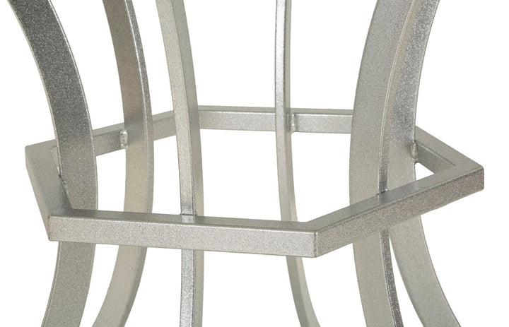 Glam bord i hvid, jern og marmor  – 100x76x5 cm