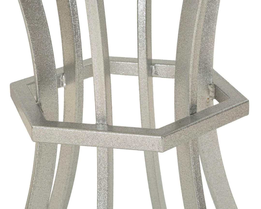 Glam bord i hvid, jern og marmor  – 56x68 cm