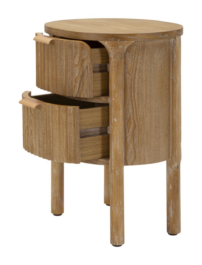 Moderne sengebord i træ, MDF and jern – 38x34x5 cm