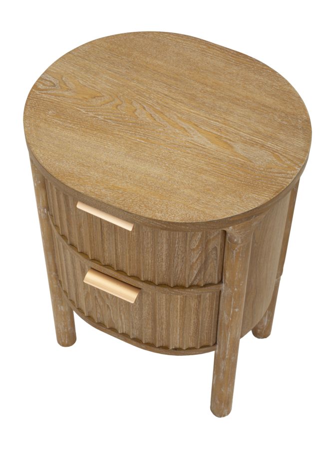 Moderne sengebord i træ, MDF and jern – 38x34x5 cm