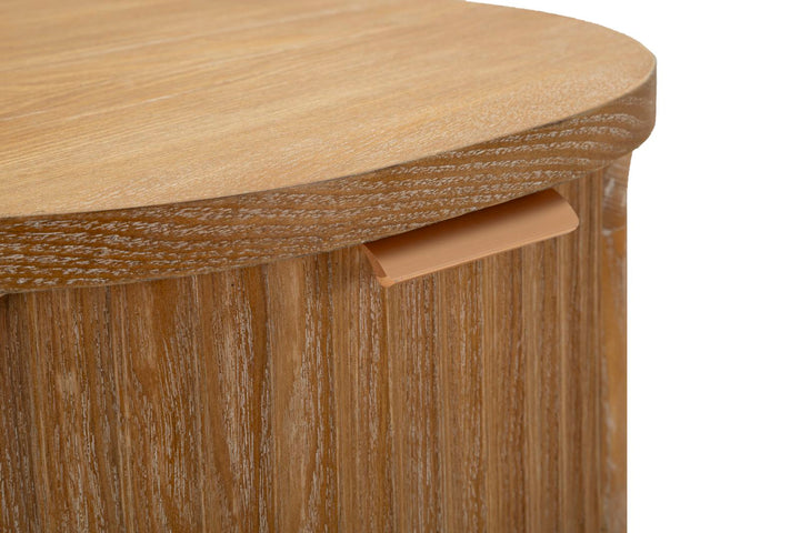 Moderne sengebord i træ, MDF and jern – 38x34x5 cm