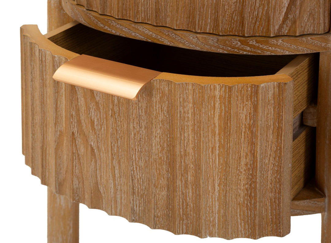 Moderne sengebord i træ, MDF and jern – 38x34x5 cm