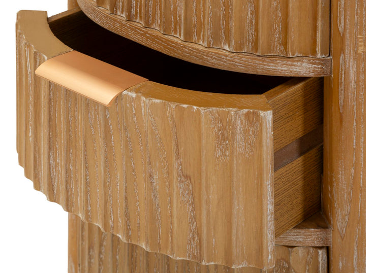 Elegant kommode i træ, MDF and jern – 38x33x5 cm