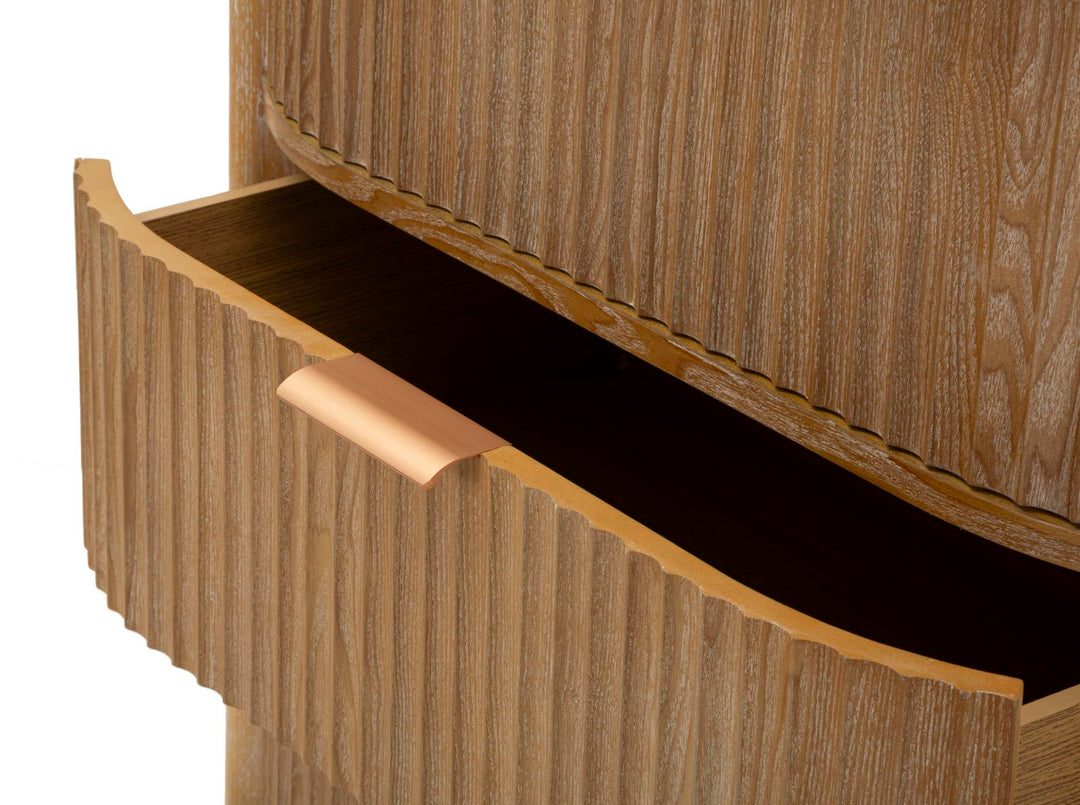 Moderne kommode i træ, MDF and jern – 80x5x47 cm