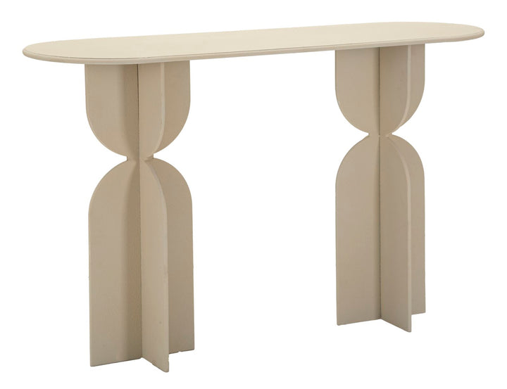 Konsolbord i creme, jern – 120x40x75 cm