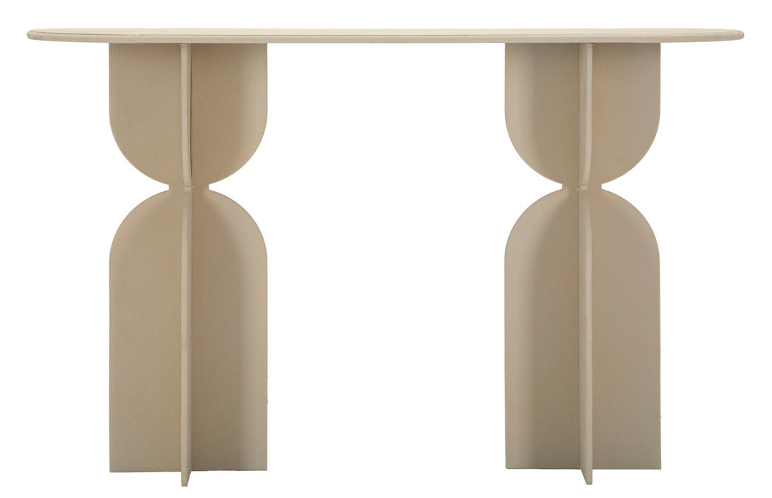 Konsolbord i creme, jern – 120x40x75 cm