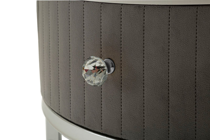 Glam bord i sølvfarve, træ, mdf og metal – 70x45 50x40 cm