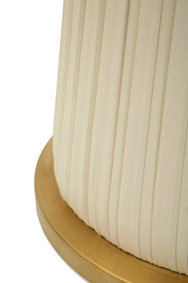 Glam bord i guldfarve og marmor-look, metal, keramik og polyester – 60x54 cm