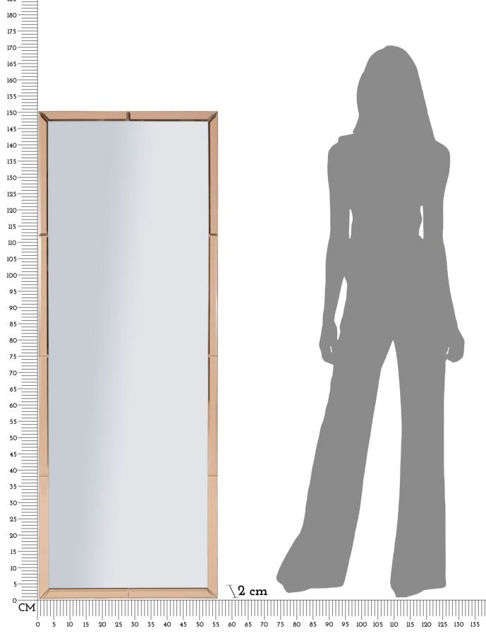Glam spejl, 55x2x150 49x143x5 cm