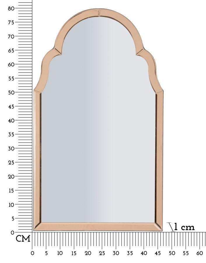 Glam spejl, 47x1x80 41x74 cm