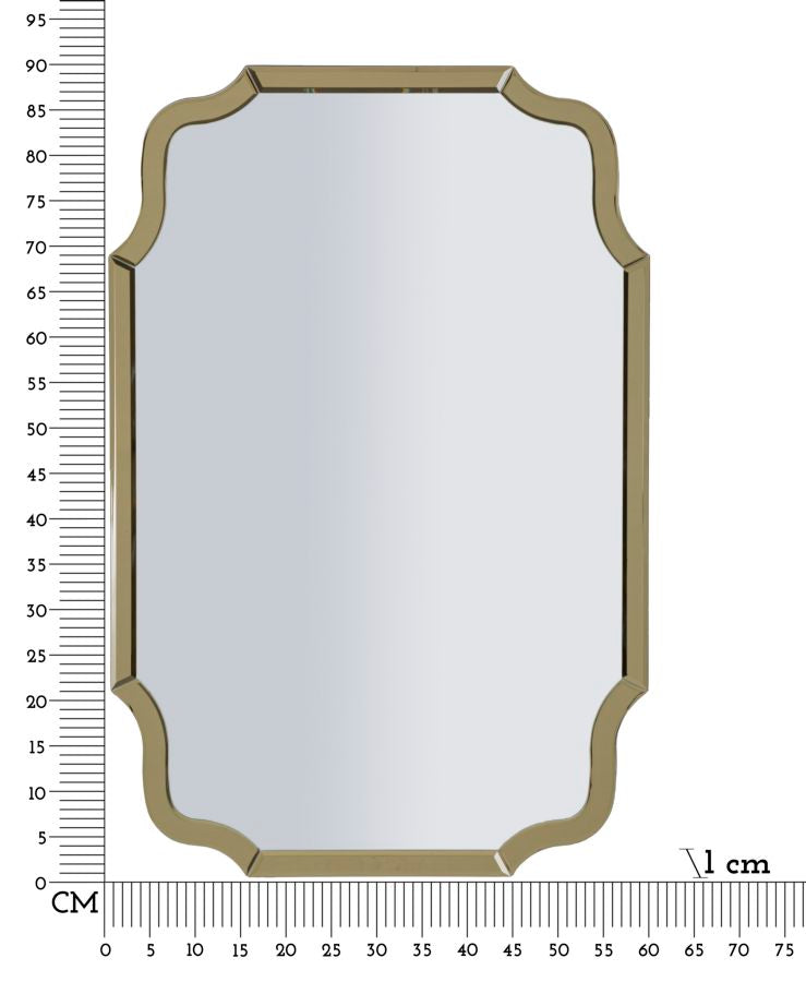 Glam spejl, 60x1x90 54x84x5 cm