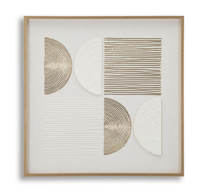 Billedramme i træ, lærred og plast – 60x3x60 cm