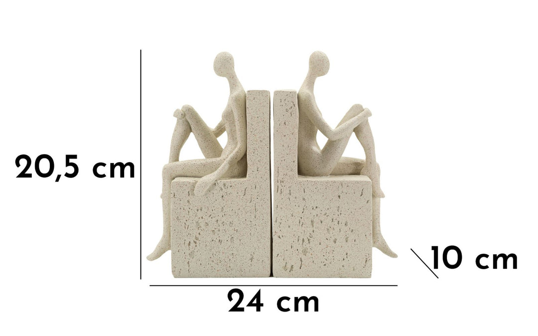 Pyntefigur  i creme af polyresin – 24x10x20 cm