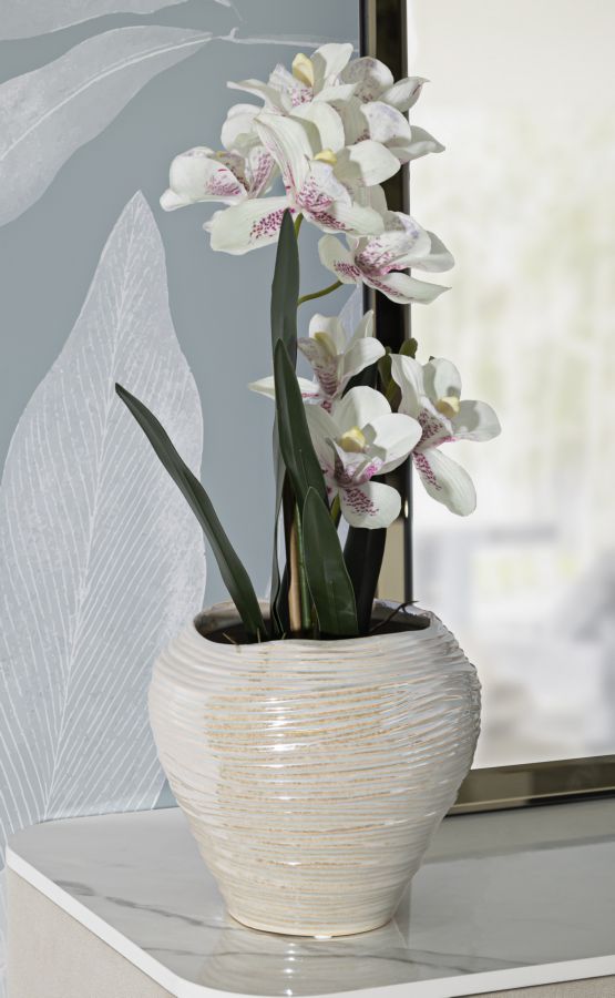 Moderne vase i keramik, perlehvid