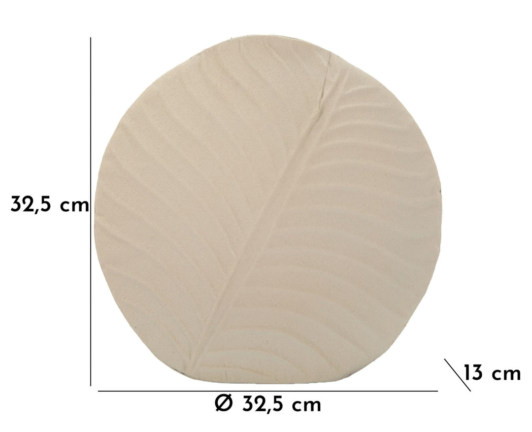 Moderne vase i creme, jern – 32x5x13 cm