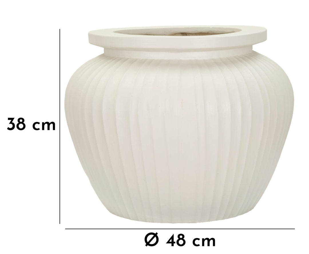 Vase i cremehvid – 48x38 cm