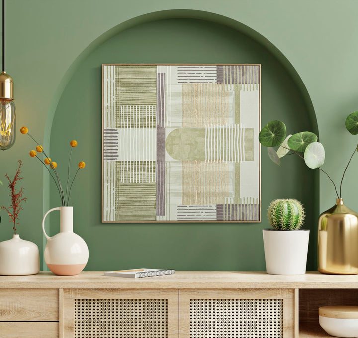 Canvas print, fyrretræ, lærred og plast  – 60x3x60 cm