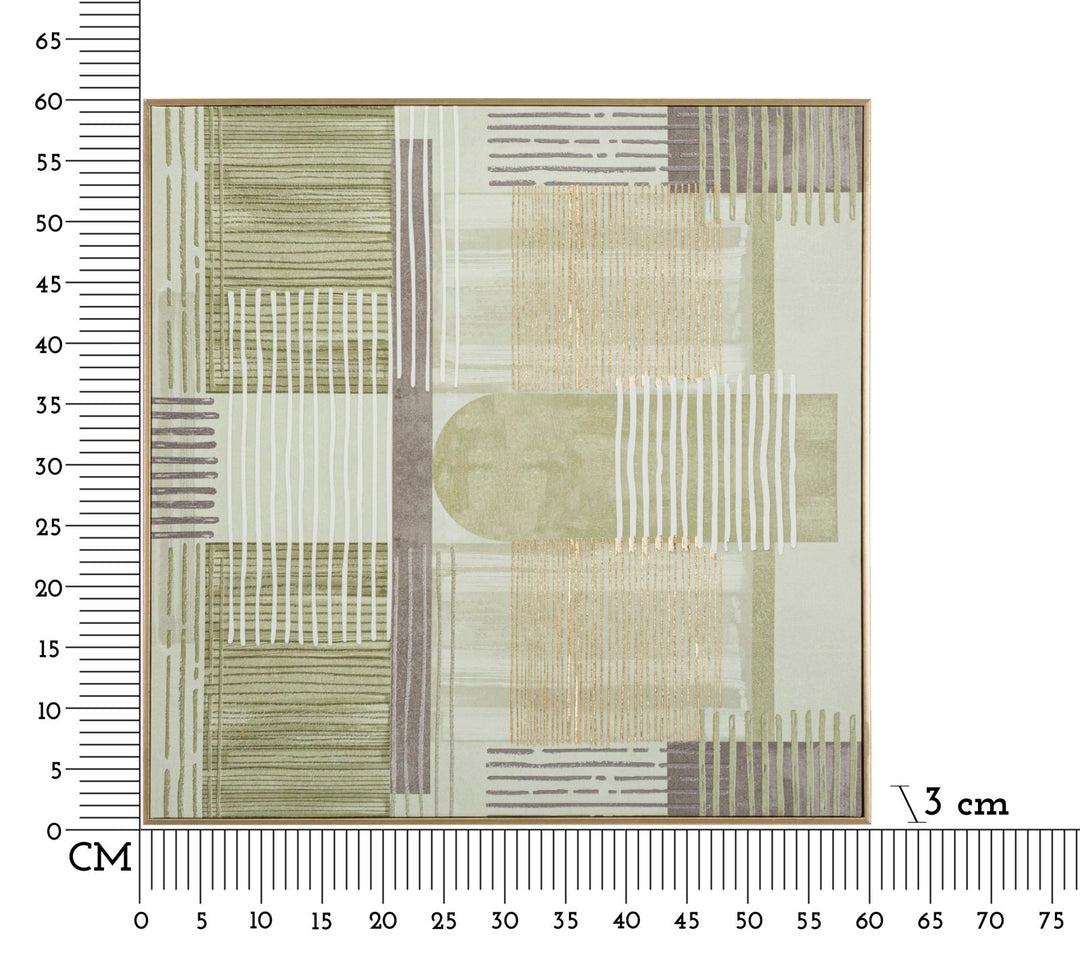 Canvas print, fyrretræ, lærred og plast  – 60x3x60 cm