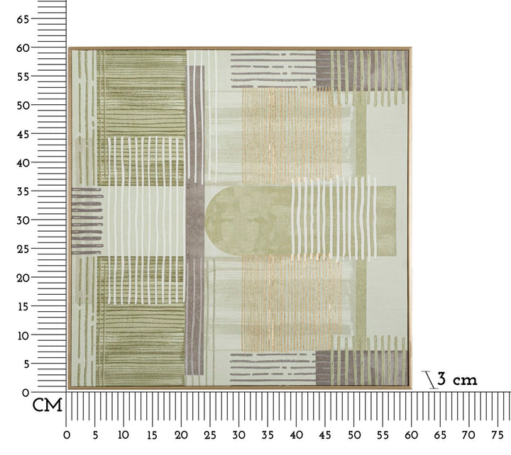 Canvas print, fyrretræ, lærred og plast  – 60x3x60 cm