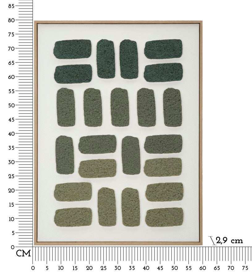 Billedramme i fyrretræ, lærred og plast – 60x2x9 cm
