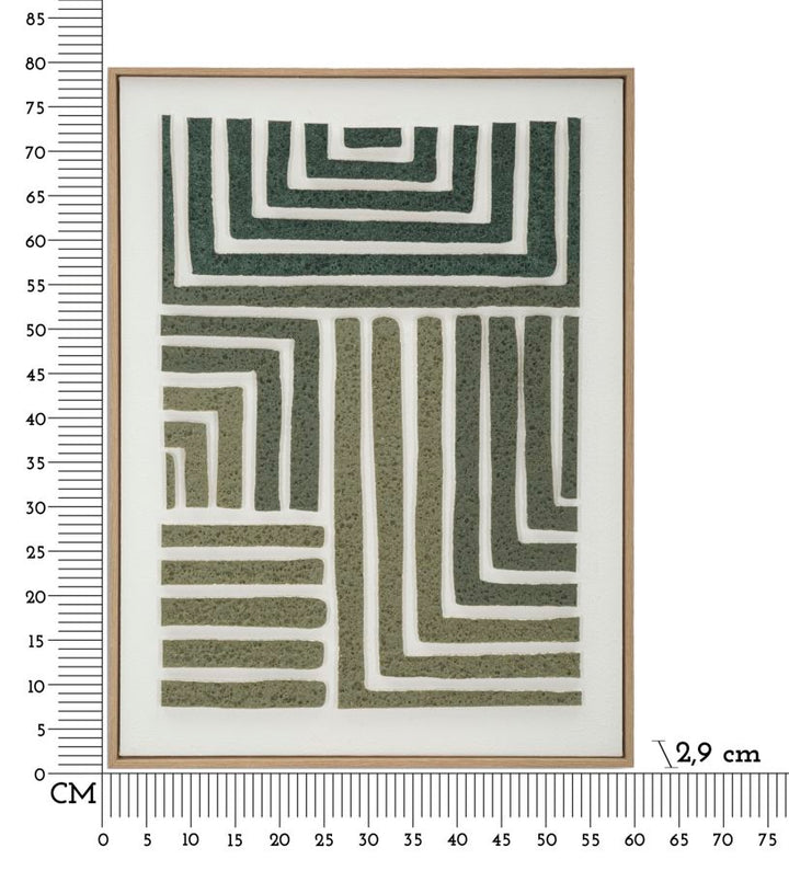 Billedramme af fyrretræ, lærred og plast – 60x2x9 cm - canvas print