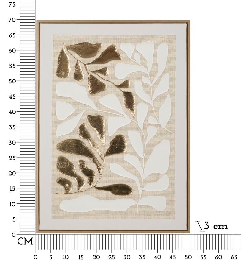 Canvas print, fyrretræ, lærred og plast  – 50x3x70 cm