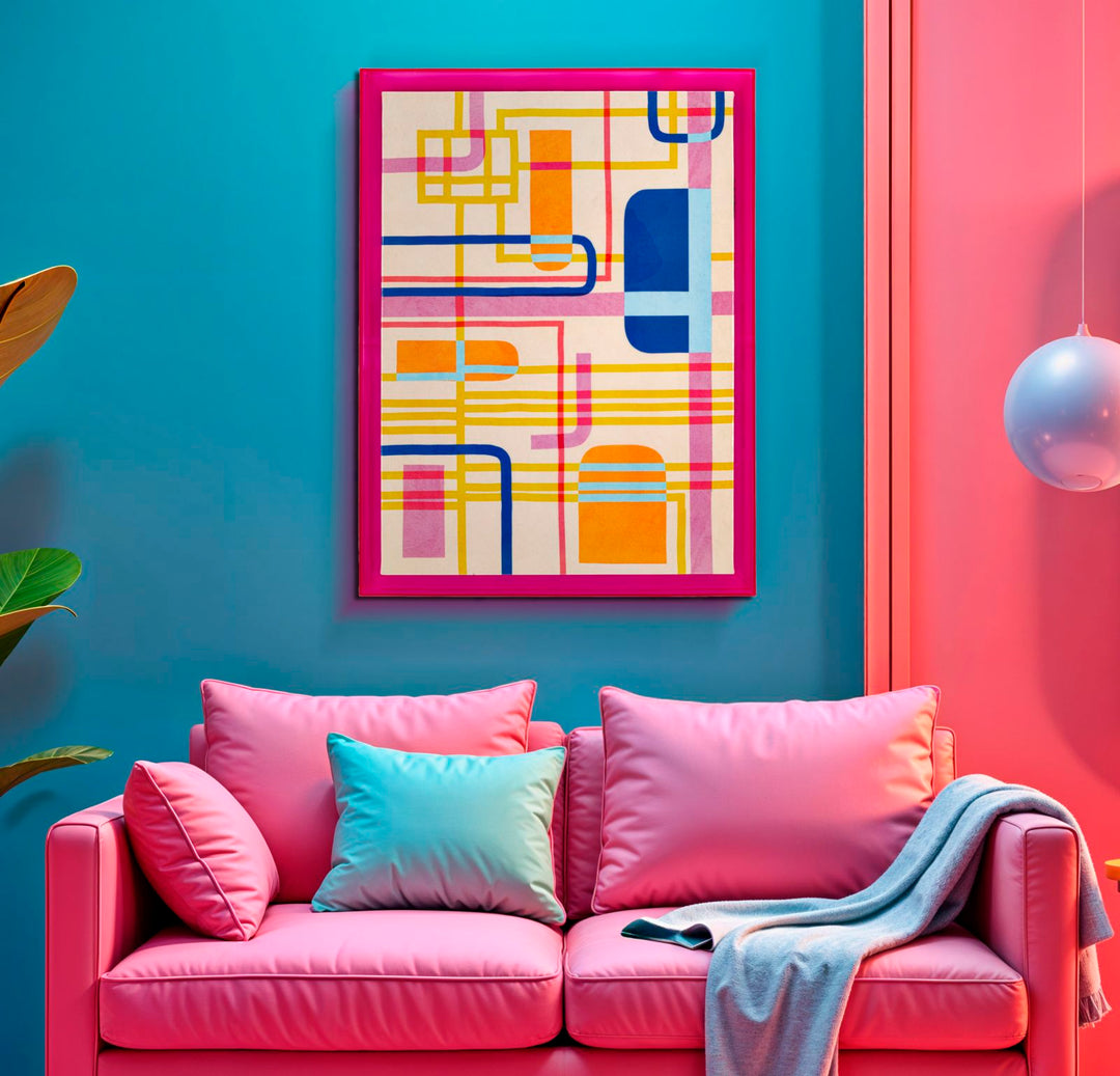 Canvas print af fyrretræ, lærred og plast – 60x3x3 cm