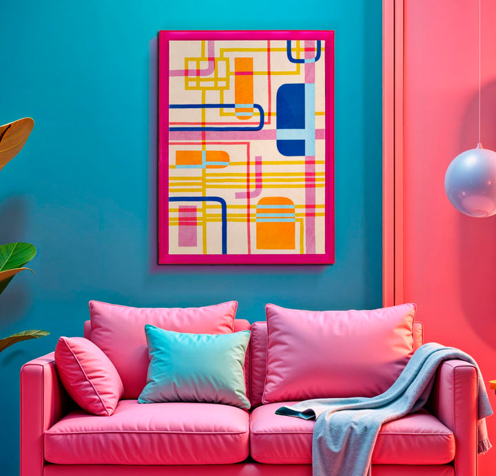 Canvas print af fyrretræ, lærred og plast – 60x3x3 cm